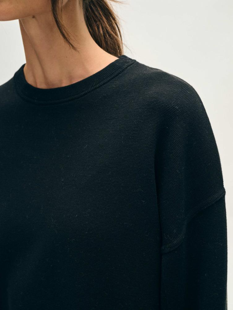 Superfine Organic Cotton Easy Sweatshirt - Black