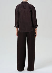 Brynn Drawstring Trouser - Chocolate