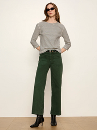 Chelsea Wide Leg - Washed Forest