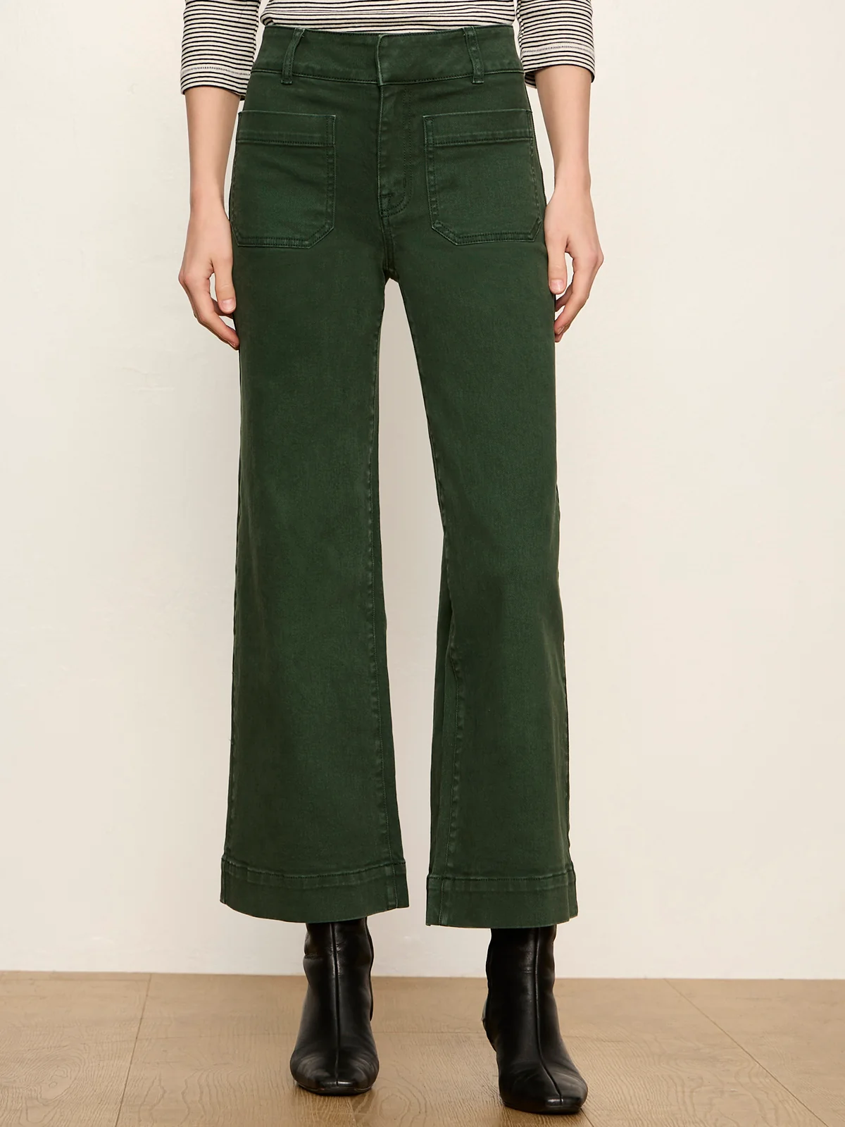 Chelsea Wide Leg - Washed Forest