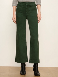 Chelsea Wide Leg - Washed Forest