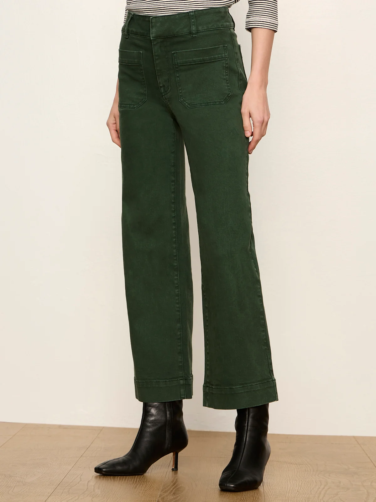 Chelsea Wide Leg - Washed Forest