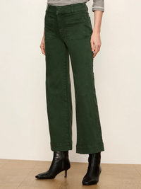 Chelsea Wide Leg - Washed Forest