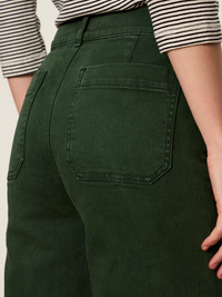 Chelsea Wide Leg - Washed Forest