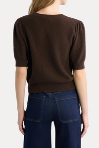 The Cashmere Gathered Sweater - Mahogany