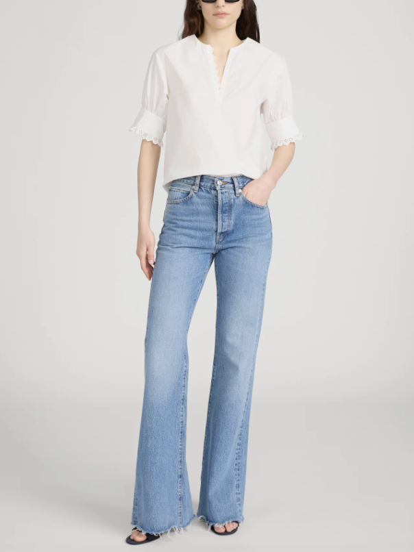 The Keepsake Popover Top - White