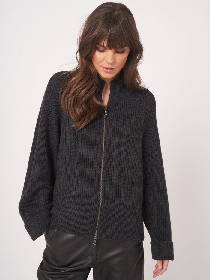 Knitted Cardigan - Dark Grey
