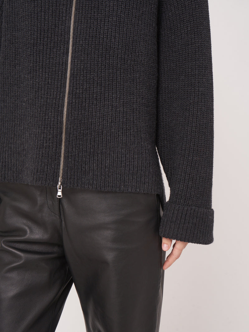 Knitted Cardigan - Dark Grey