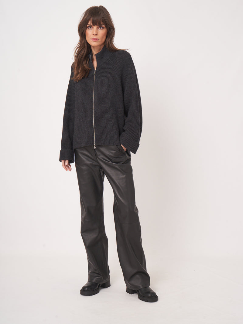 Knitted Cardigan - Dark Grey