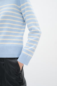 Wallis O-Neck Pullover - Windsurfer Stripes