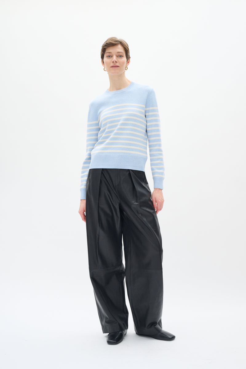 Wallis O-Neck Pullover - Windsurfer Stripes