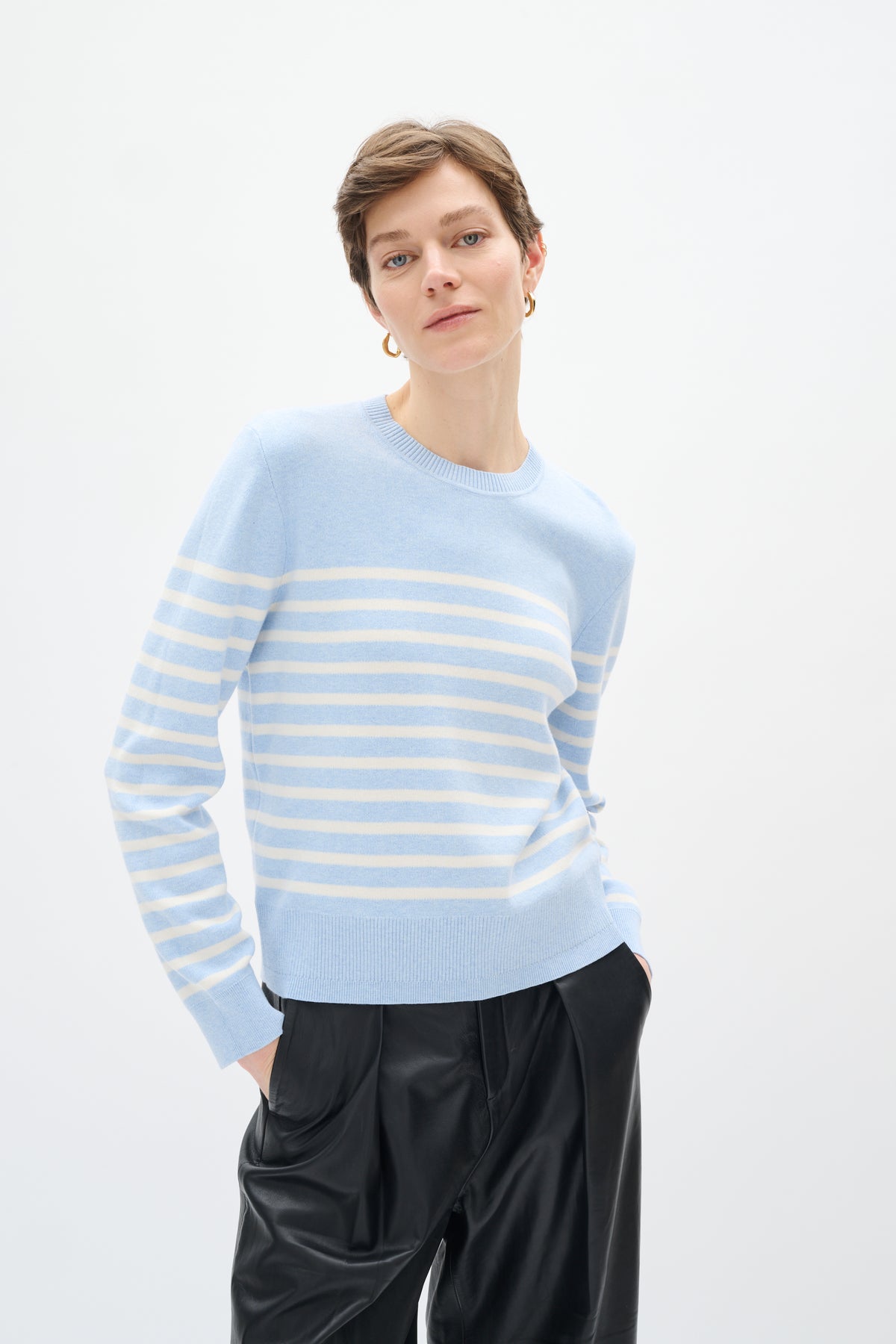 Wallis O-Neck Pullover - Windsurfer Stripes