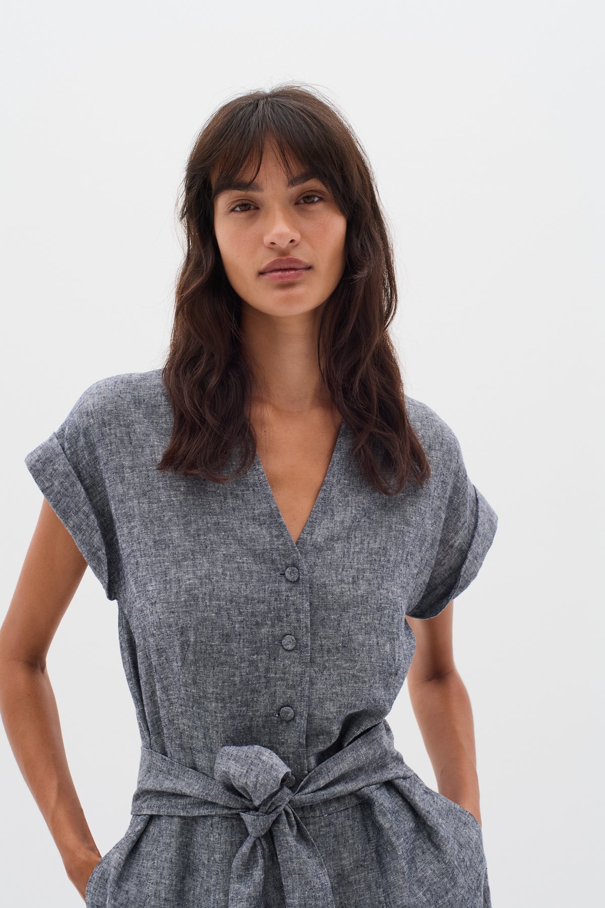 Rimone Dress - Marine Blue Melange