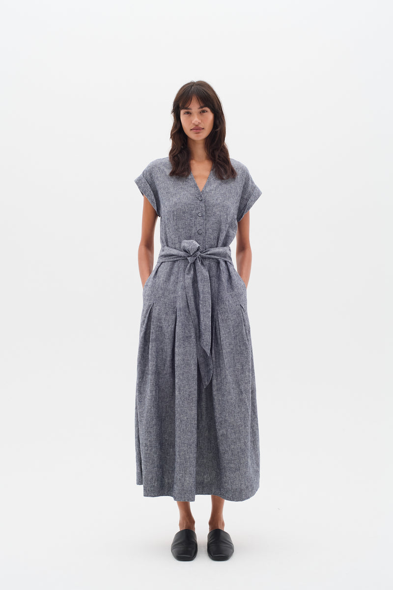 Rimone Dress - Marine Blue Melange