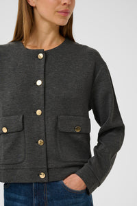 Gida Melange Vincent Jacket - Dark Grey Melange