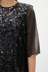 Davina Short Dress - Black