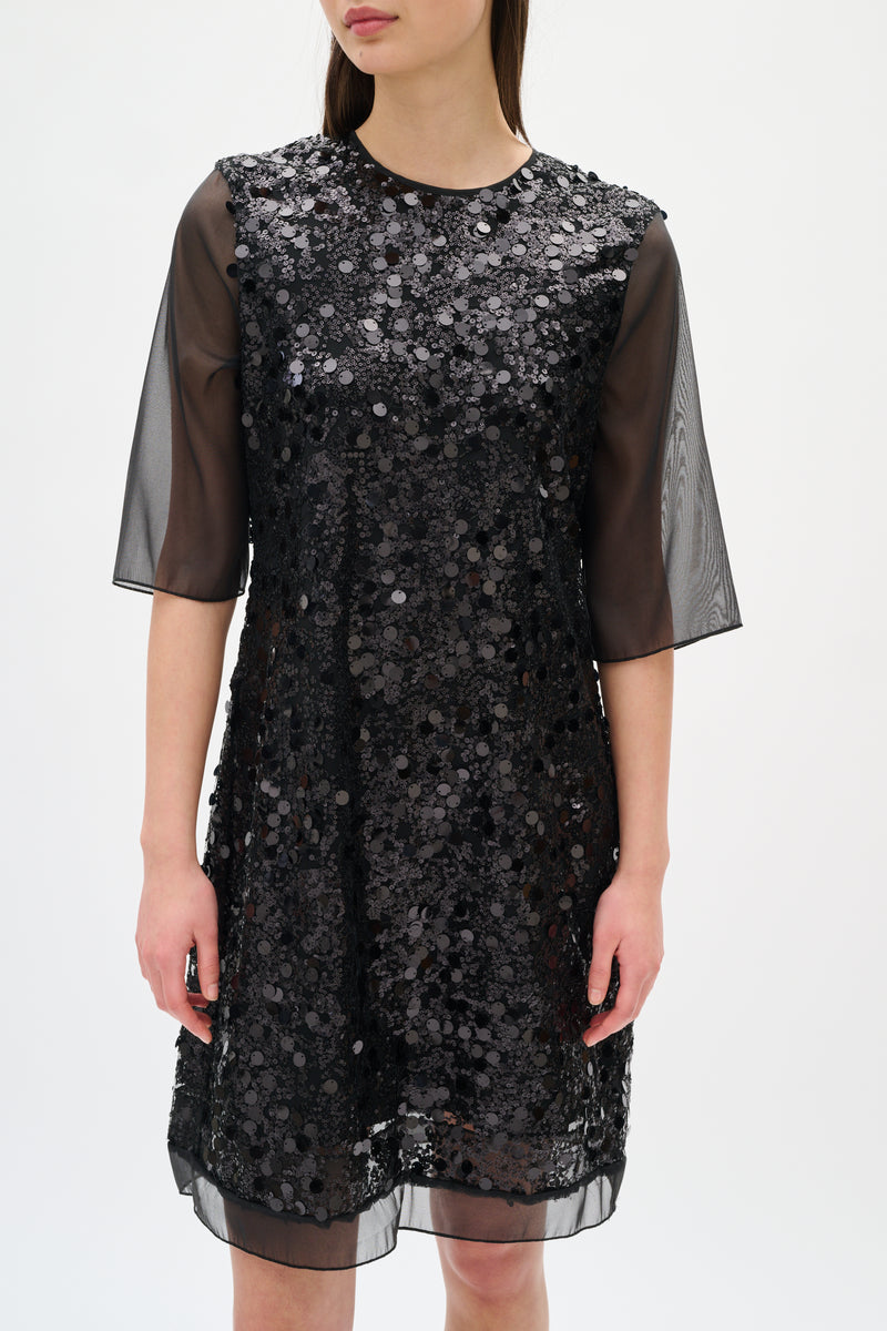 Davina Short Dress - Black