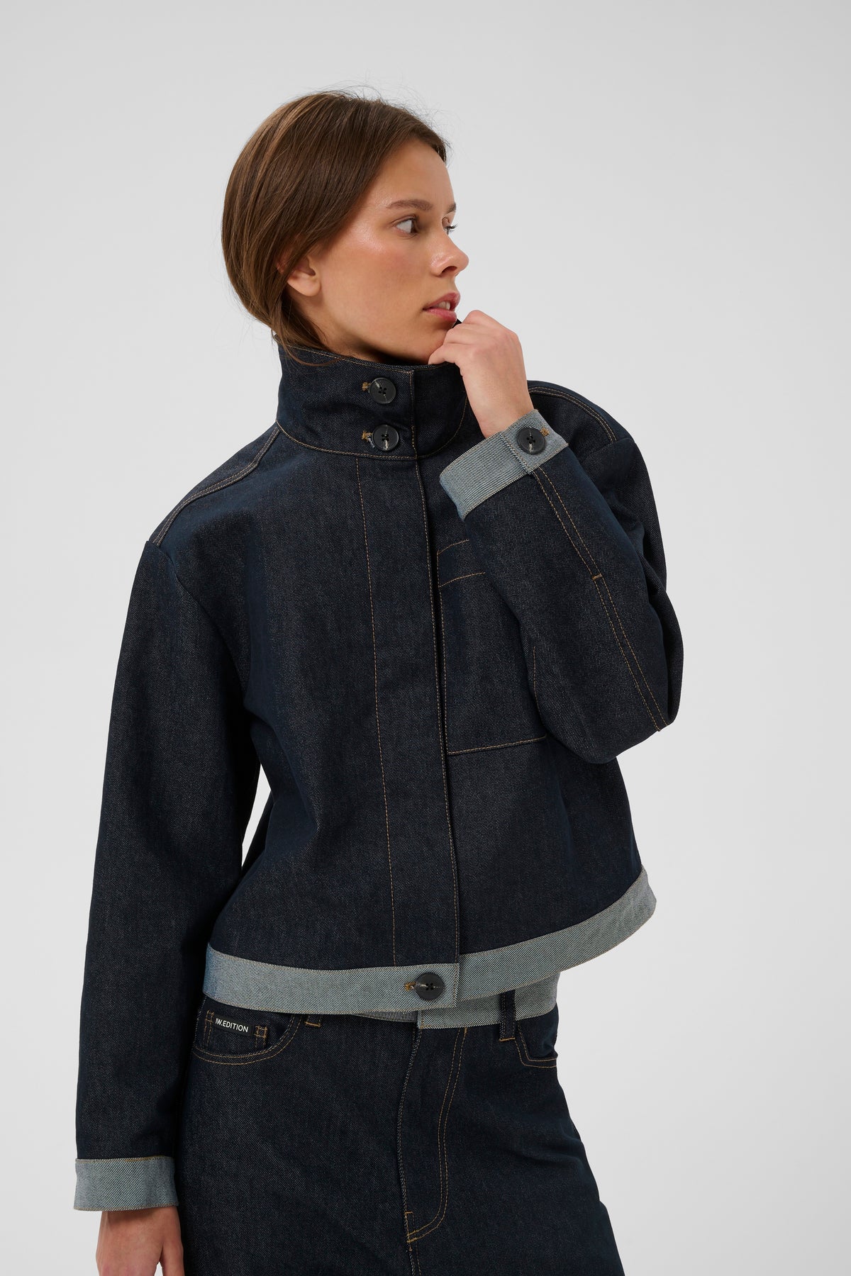Deirdra Jacket - Dark Blue Denim
