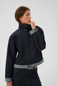 Deirdra Jacket - Dark Blue Denim