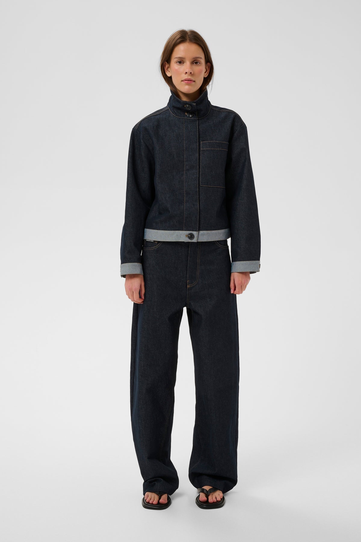 Deirdra Jacket - Dark Blue Denim