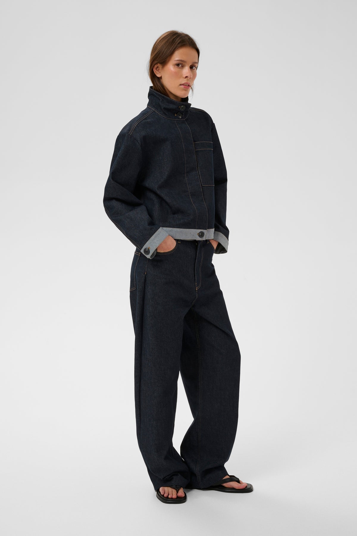 Deirdra Jacket - Dark Blue Denim