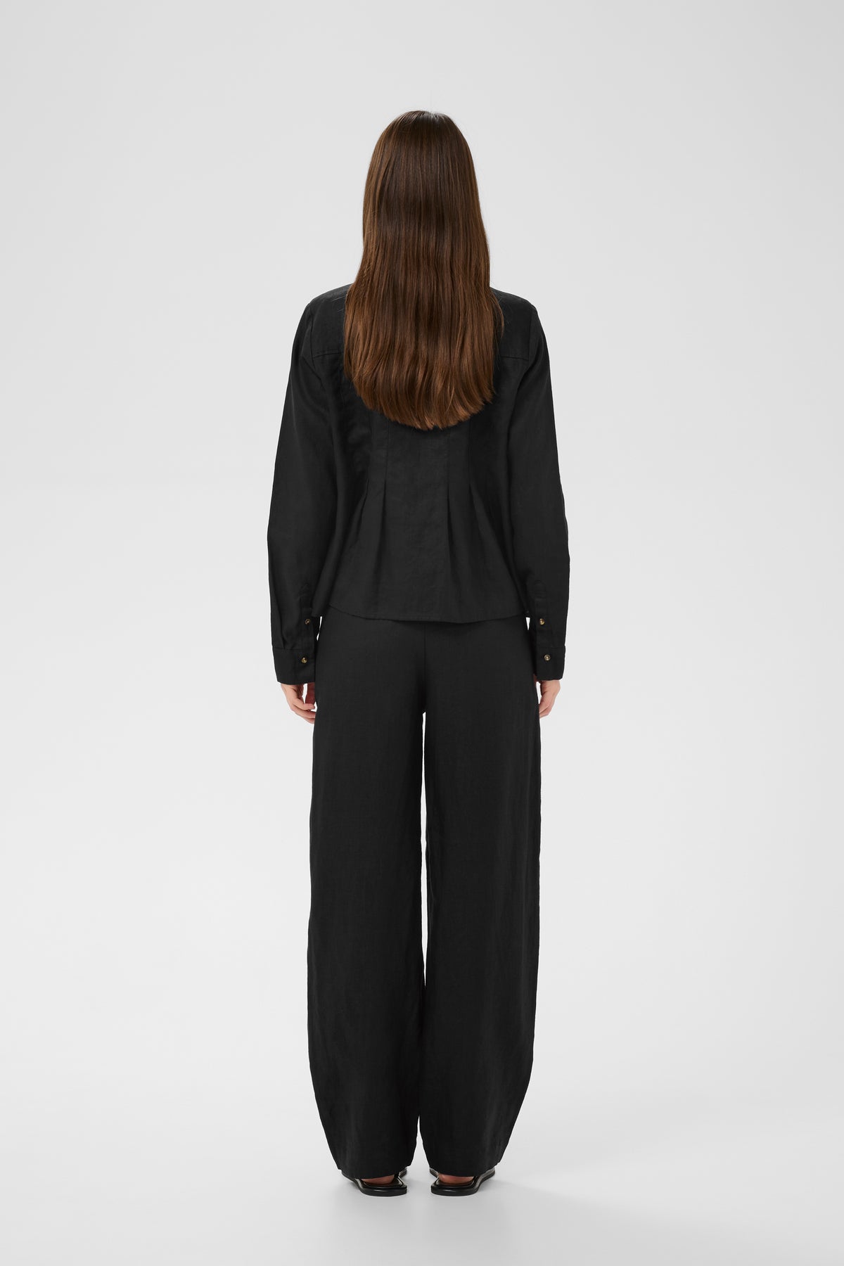Dilana Pleated Shirt - Black