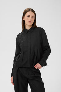 Dilana Pleated Shirt - Black