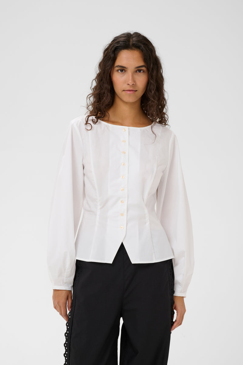 Lelo Fitted Shirt - Pure White