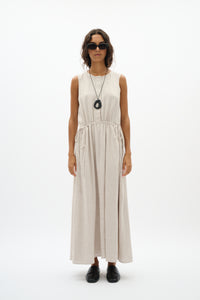Rowan Drawstring Dress - Ecru