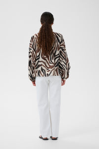 Rosalie Blouse - Haze Zebra