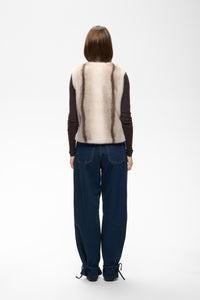 Zabelle Vest - Faux Fur Stripe