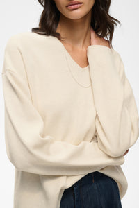 Tilda V Neck - Pearled Ivory