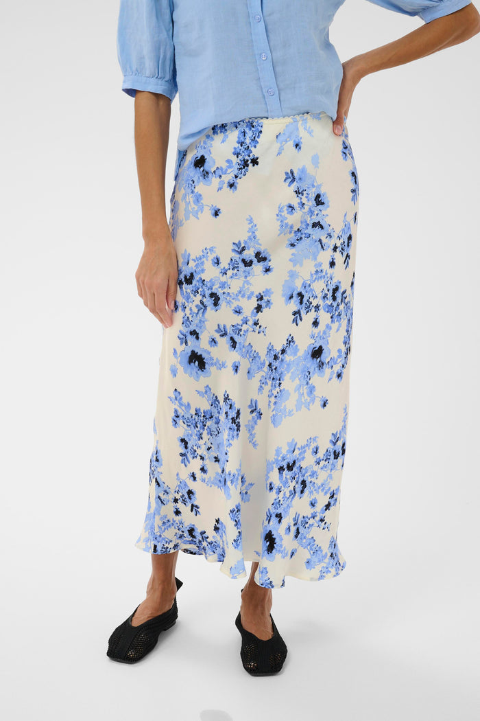 Laurina Skirt - Blue Shadow Flower