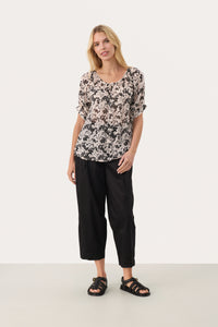 Rosanna Blouse - Black Contrast Floral