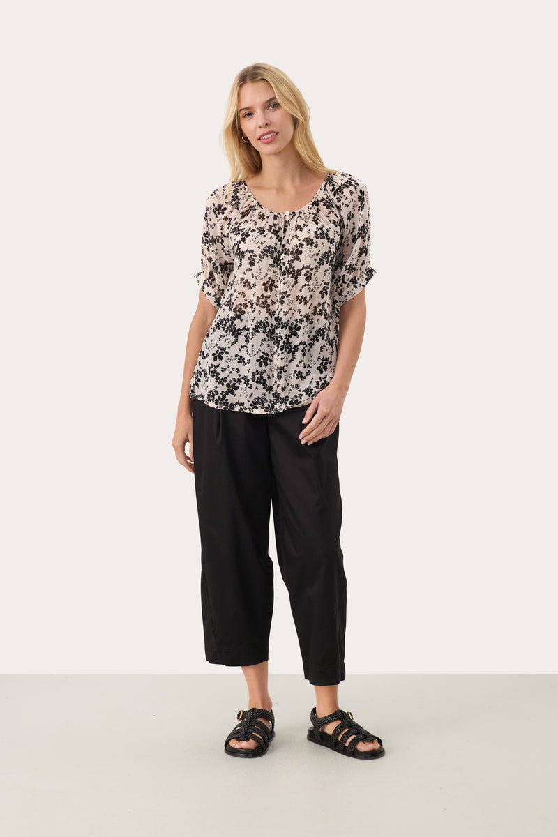 Rosanna Blouse - Black Contrast Floral