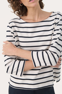 Nela T-Shirt - Dark Navy Stripe