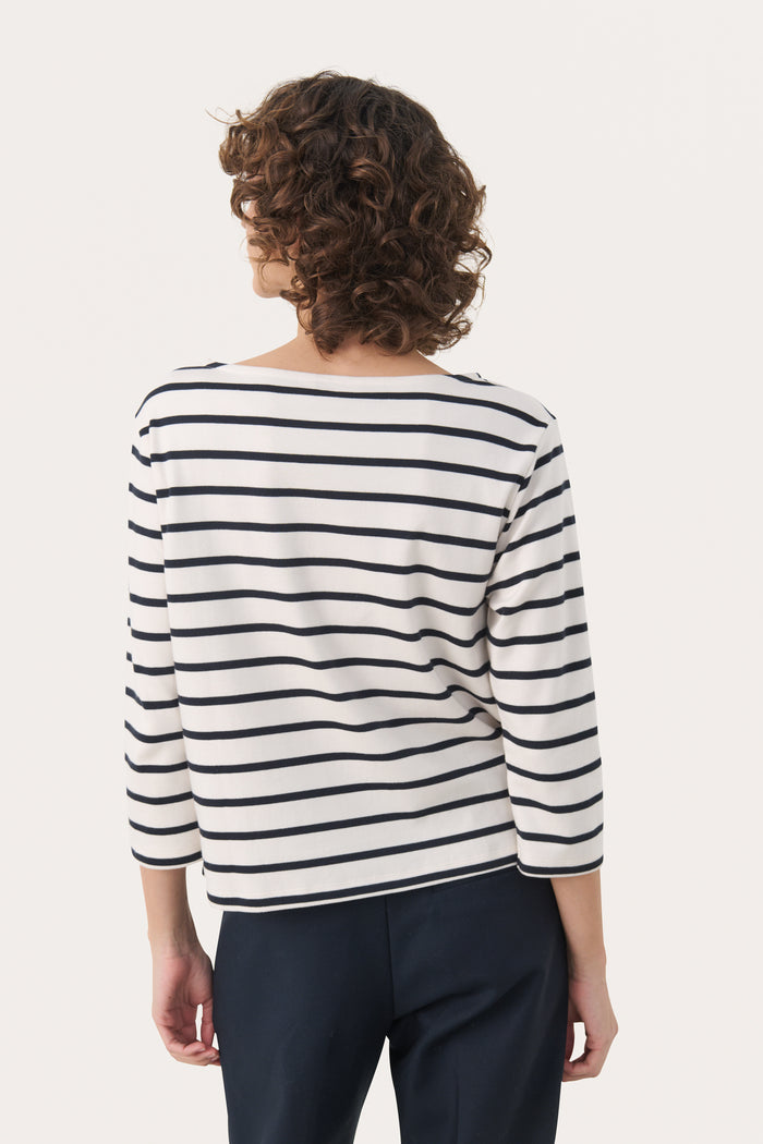 Nela T-Shirt - Dark Navy Stripe
