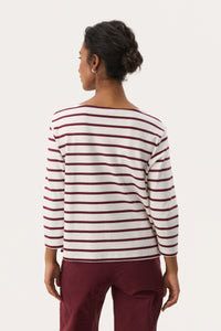 Nela T-Shirt - Tawny Port Stripe