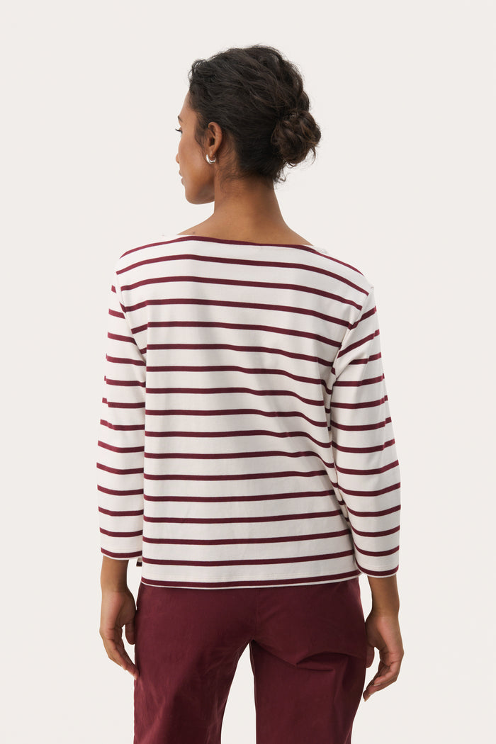 Nela T-Shirt - Tawny Port Stripe