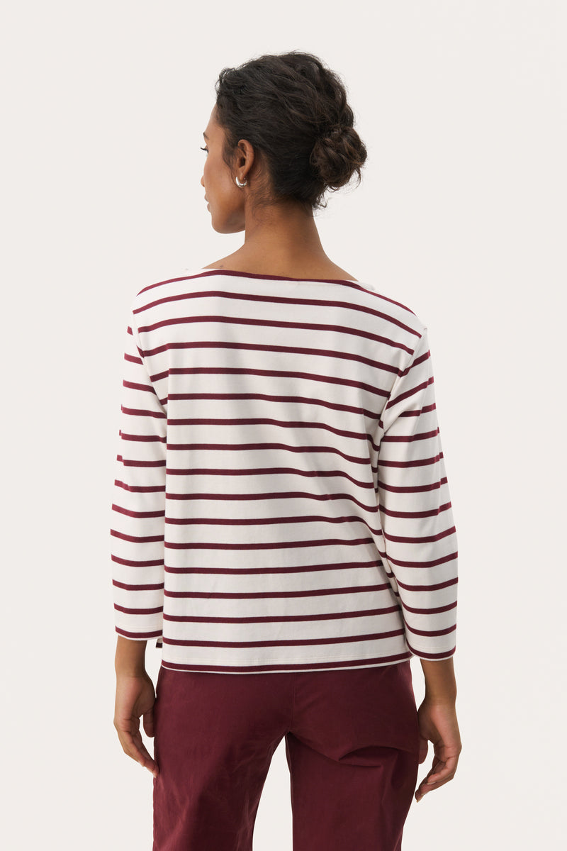 Nela T-Shirt - Tawny Port Stripe