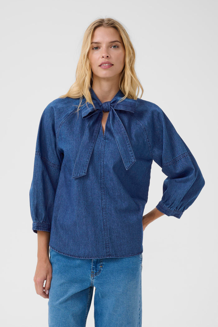 Sassi Shirt - Medium Dark Blue