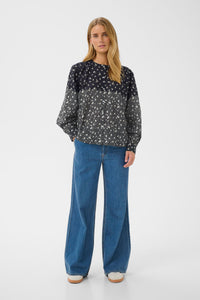 Yanina Blouse - Dark Navy Fragile