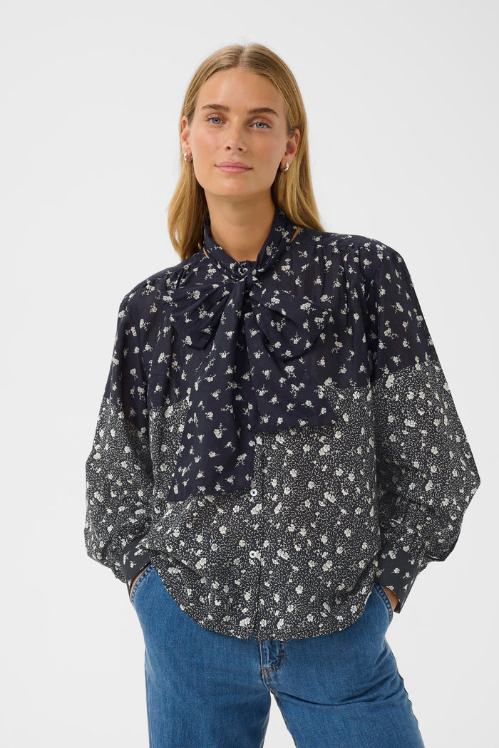 Yanina Blouse - Dark Navy Fragile