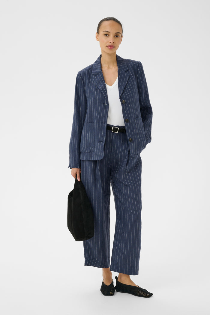 Alita Blazer - Blue Nights Pinstripe