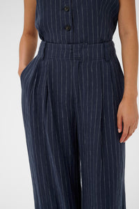 Aliya Pant - Blue Nights Pinstripe