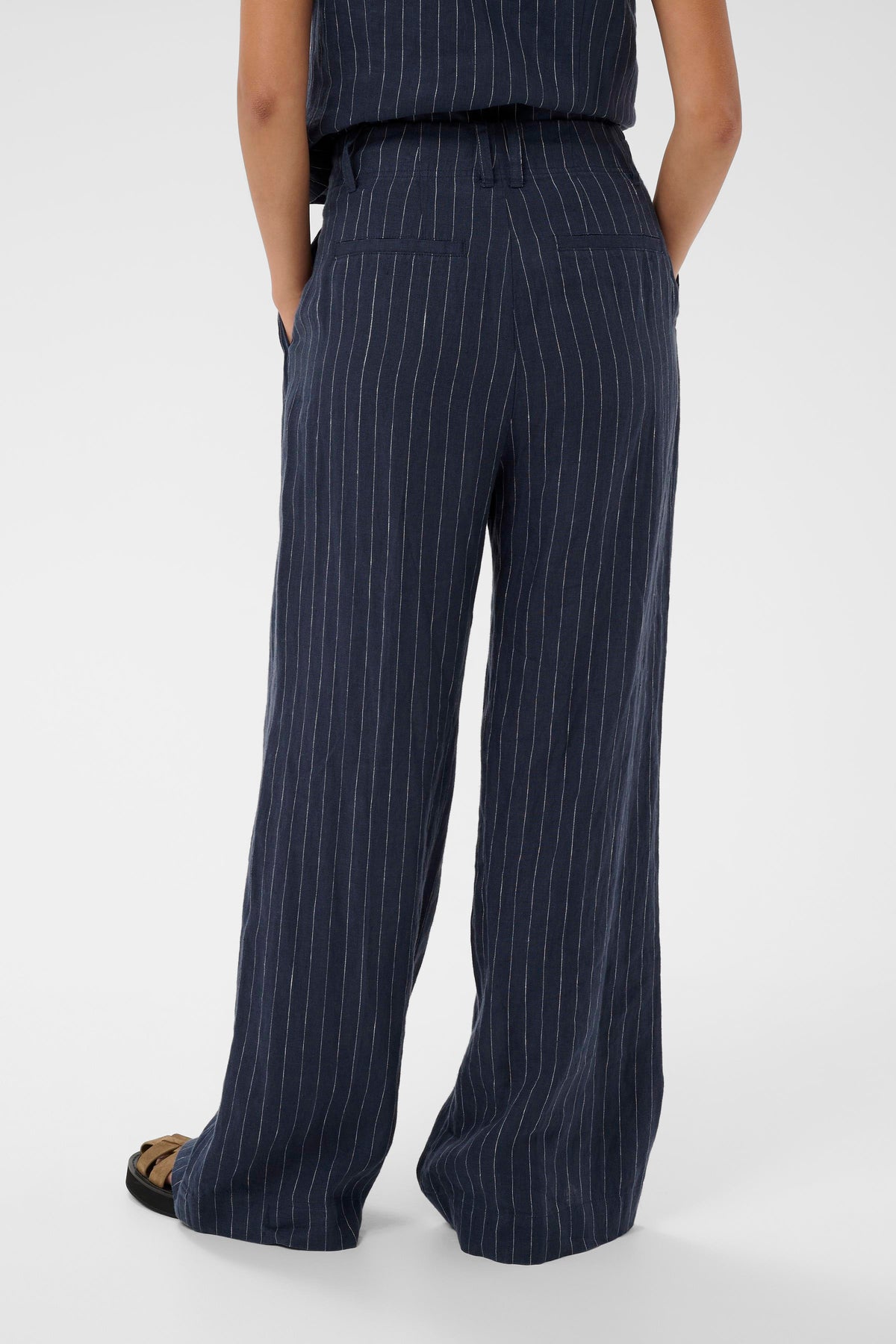 Aliya Pant - Blue Nights Pinstripe
