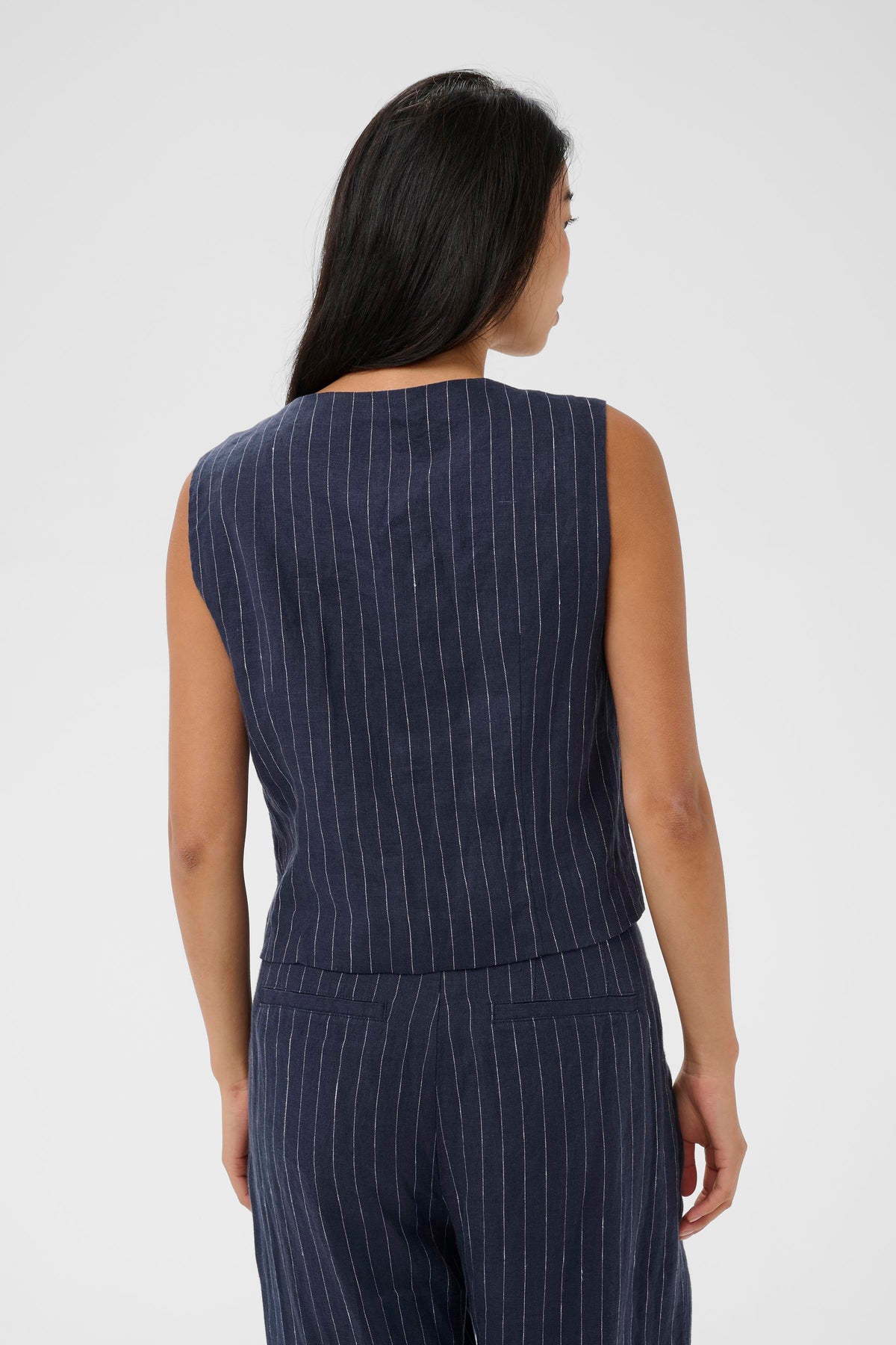 Azania Waistcoat - Blue Nights Pinstripe