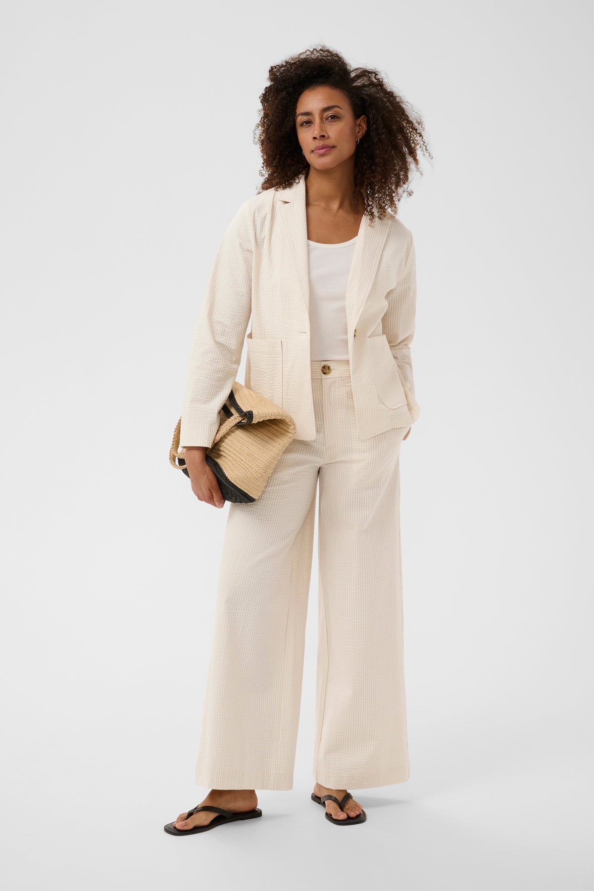 Briddi Jacket - Whisper White Stripe