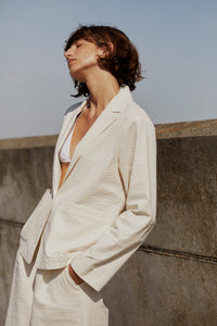Briddi Jacket - Whisper White Stripe