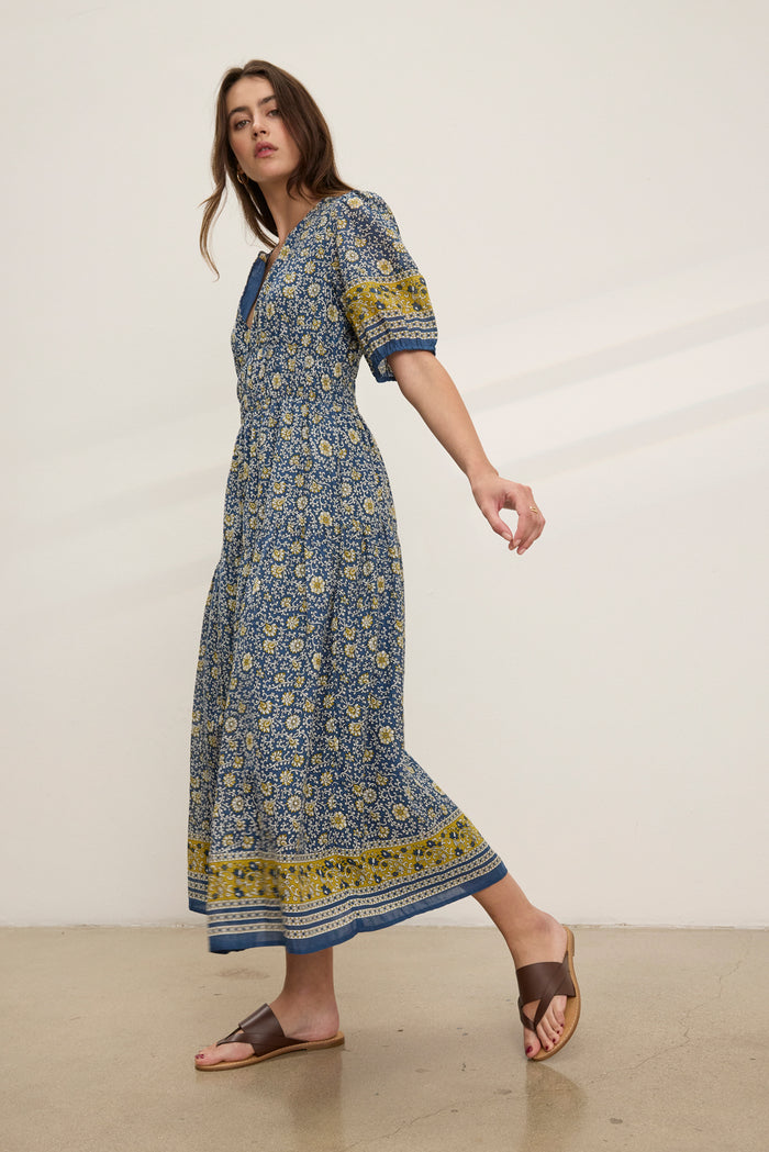 Natalia Dress - Blue Floral